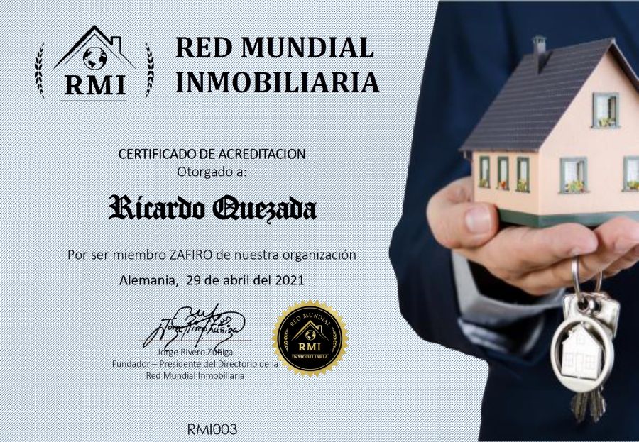 Certificado de Ricardo Quezada